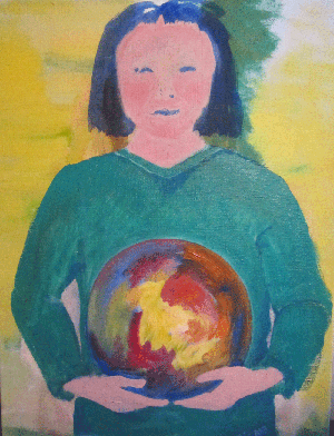 Children bear the world, 50 x 65 cm