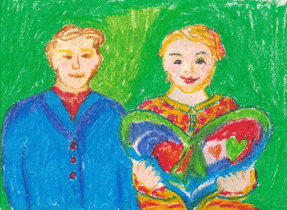 Grandad and grandma, 29 x 21 cm